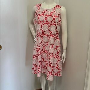 Karl Lagerfeld Pink and White Floral Midi Dress